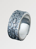 Charger l'image dans la galerie, Bague Argent Motifs Nuages 'Sora'