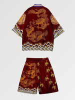 Charger l'image dans la galerie, Ensemble Kimono Short 'Doragon x Bamboo'