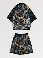 Charger l'image dans la galerie, Ensemble Kimono Short 'Dragon Traditionnel'