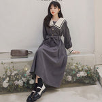 Charger l&#39;image dans la galerie, Robe Japonaise Noire Traditionnelle &#39;Hangaku&#39;
