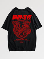 Charger l'image dans la galerie, T-shirt Inscription Japonaise 'Wolf Gang'