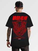 Charger l'image dans la galerie, T-shirt Inscription Japonaise 'Wolf Gang'