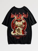 Charger l'image dans la galerie, T-shirt Japonais 'Chat Guerrier'