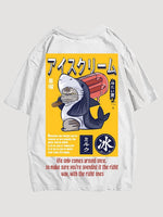 Charger l'image dans la galerie, T-shirt Japonais Chat Requin 'Oishii'