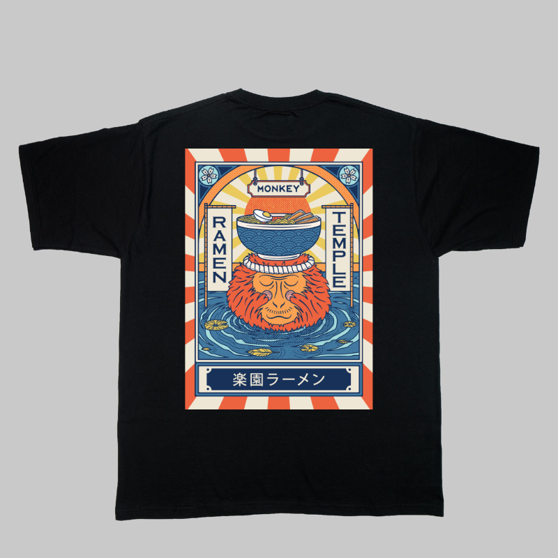 T-shirt Japonais Monkey Ramen