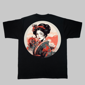 T-shirt Japonais Motif Geisha