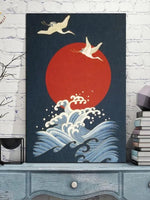 Charger l&#39;image dans la galerie, Tableau Japonais &#39;Soleil de Kanagawa&#39;
