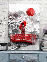 Charger l'image dans la galerie, Tableau Traditionnel Japonais 'Geisha & Ombrelle'