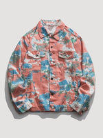 Charger l'image dans la galerie, Veste en Jean Motifs Nuage 'Fujisawa'