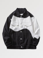 Charger l'image dans la galerie, Veste en Jean Noire et Blanche 'Jin'