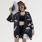 Charger l'image dans la galerie, Veste Kimono Grues Japonaises 'Ogon Bat'