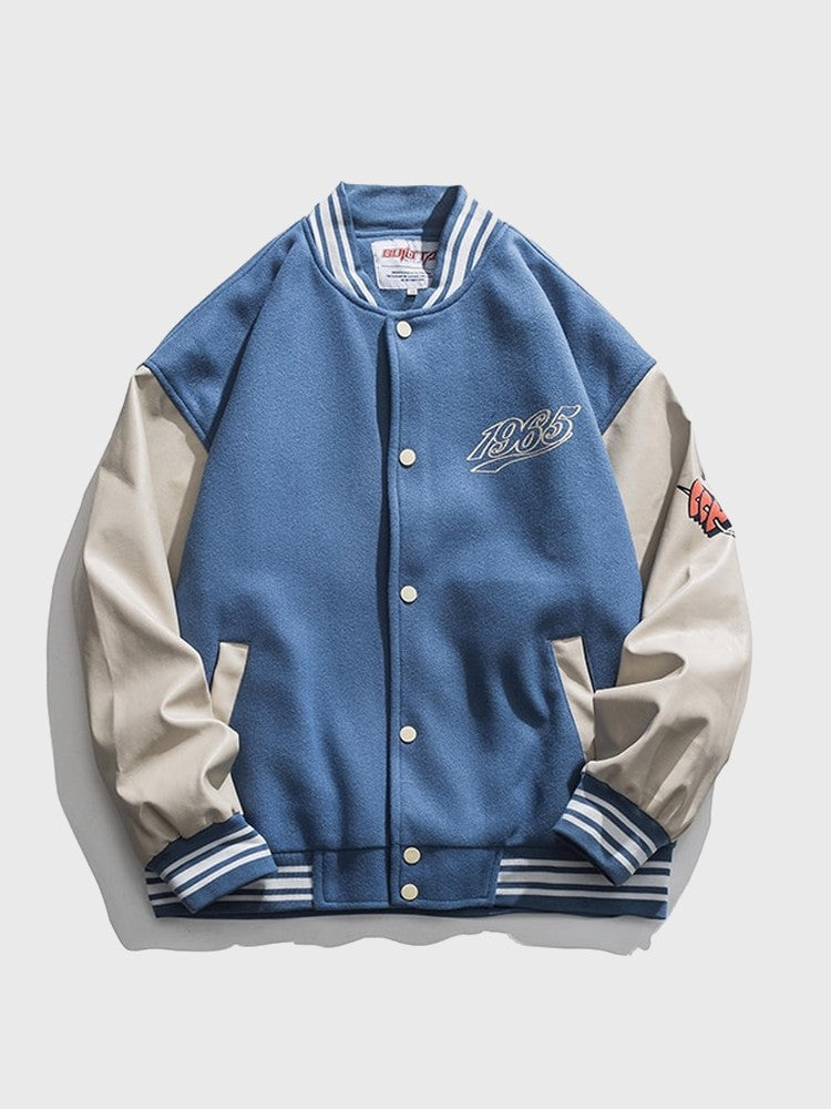 Veste Universitaire Vintage Jenseyo Taille L, Laine Multicolore - Occasion Parfait état