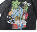 Charger l&#39;image dans la galerie, T-shirt Japonais Vintage Oversize &#39;Dezain&#39;
