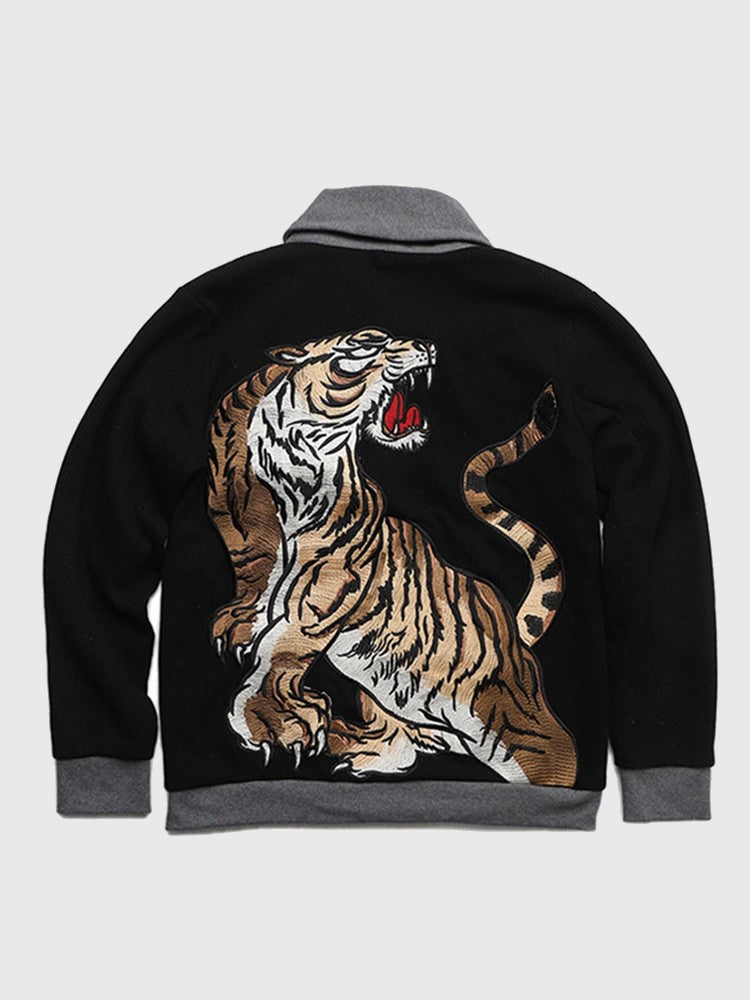 Cardigan Japonais Tigre Brodé