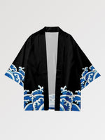 Charger l&#39;image dans la galerie, Ensemble Kimono Short &#39;Blue Wave&#39;
