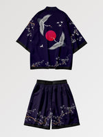 Charger l&#39;image dans la galerie, Ensemble Kimono Short &#39;Soleil Levant&#39;
