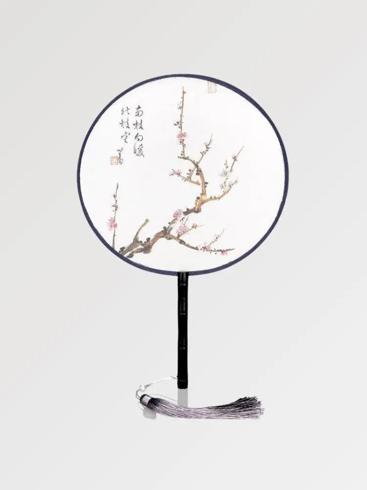 Éventail Japonais Rond 'Branche de Cerisier'