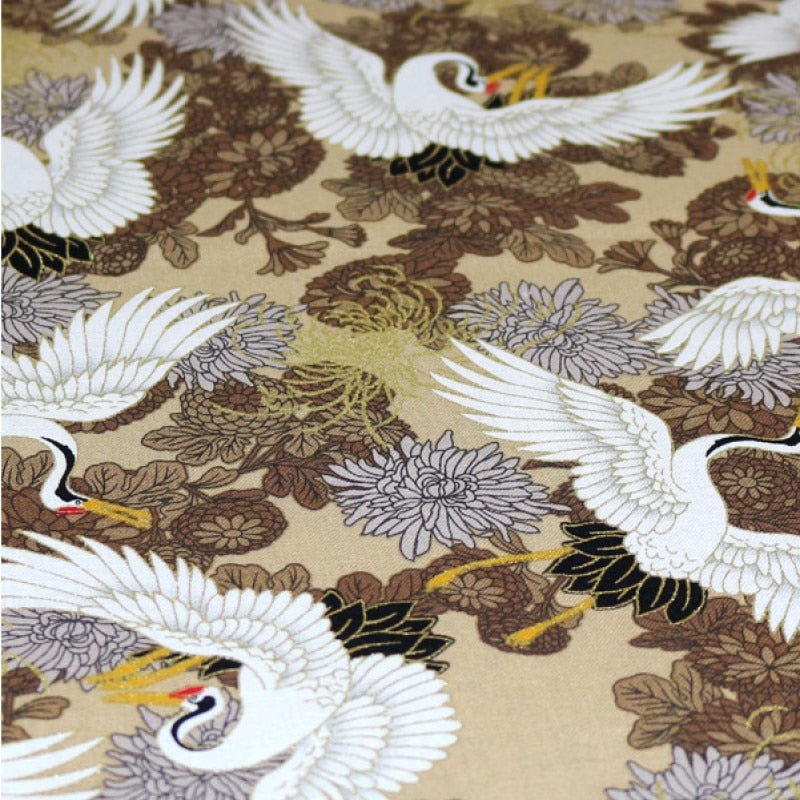 Furoshiki Japonais Doré Motif Grue