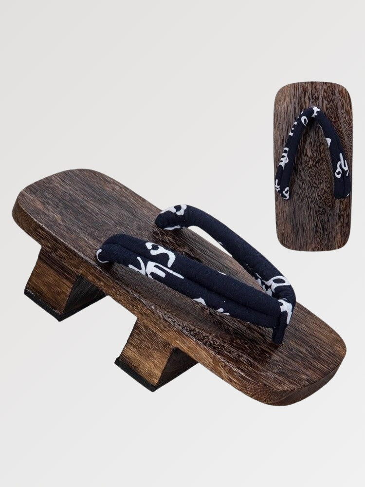 Sandales Geta Japonaises En Bois Pour Hommes, Tongs De Sandales Geta Japonaises En Bois Pour Hommes, Tongs De