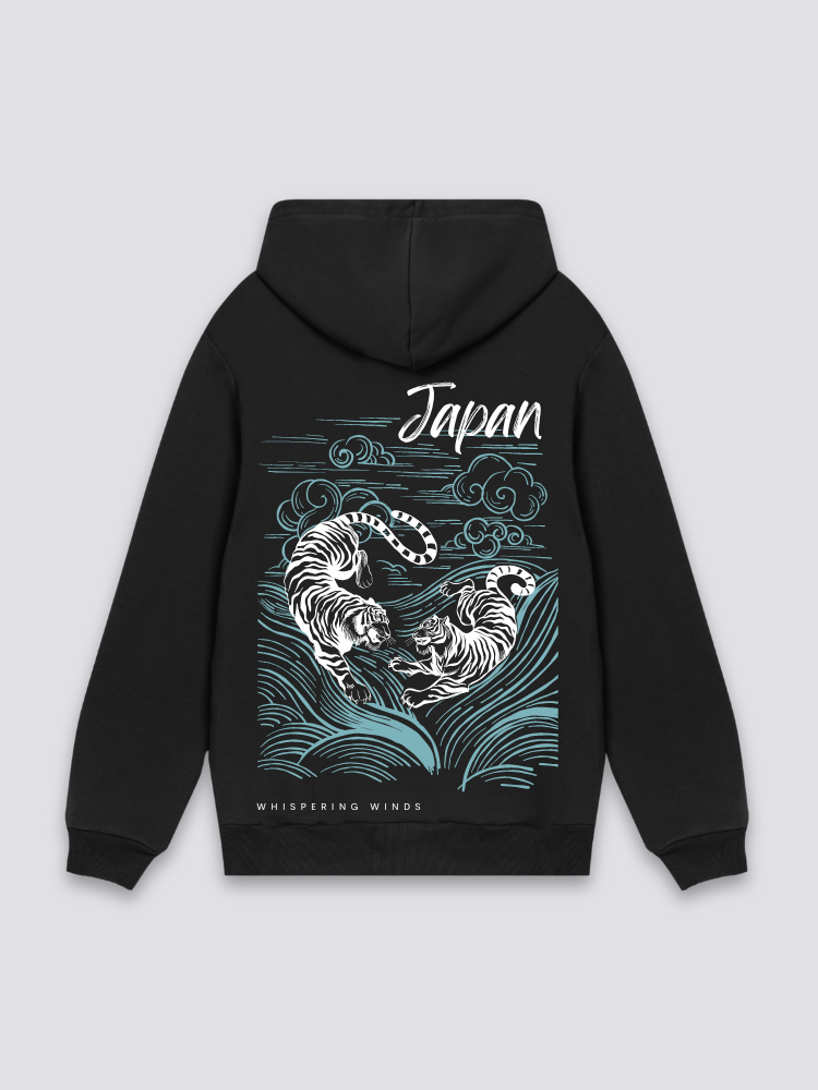 Hoodie Japonais Motif Tigre