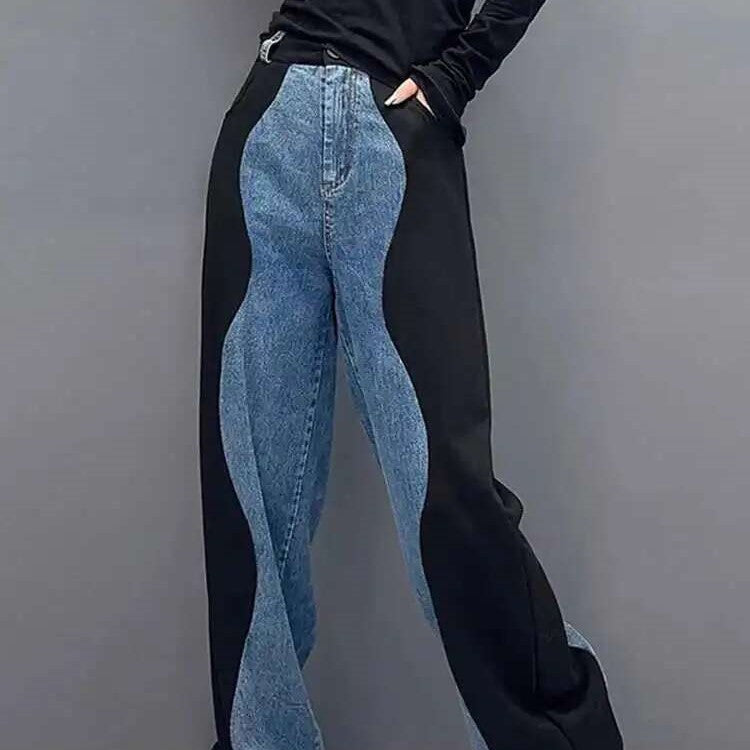 Jean Bleu Effet Vague Femme 'Sendai'