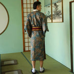 Charger l&#39;image dans la galerie, Kimono Japonais Homme en Soie &#39;Haruna&#39;

