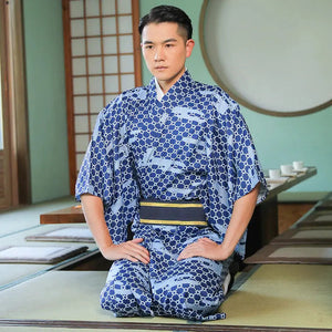 Veste Kimono Traditionnel Vetement Japonais Homme Traditionnel