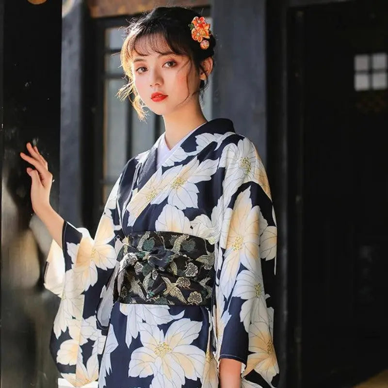 Kimono Motif Japonais Femme 'Tengu'