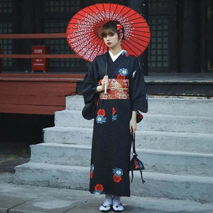 Kimono Motif Japonais Femme 'Gozaisho'