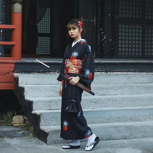Kimono Motif Japonais Femme 'Gozaisho'