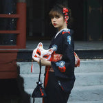 Charger l&#39;image dans la galerie, Kimono Motif Japonais Femme &#39;Gozaisho&#39;
