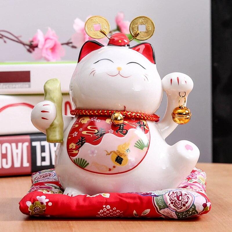 Tirelire en céramique Maneki Neko Lucky Cat, tirelire japonaise