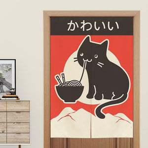 Noren Japonais 'Petit Chat'