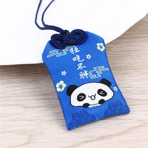 Omamori Bleu Panda Japonais