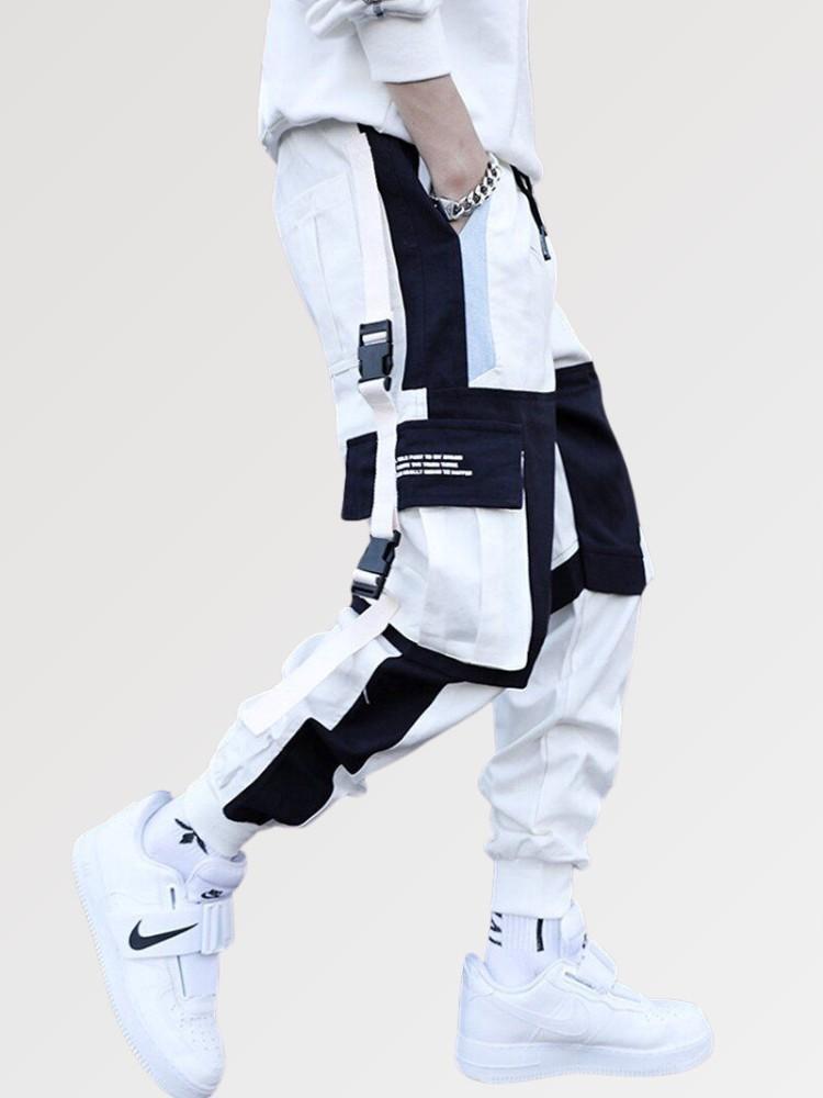 Pantalon Streetwear Japonais Blanc Homme 'Saku'