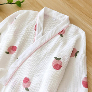 Pyjama en Gaze de Coton Style Kimono
