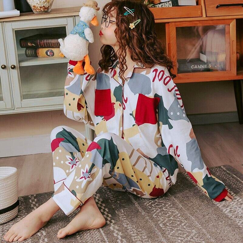 Pyjama Japonais Coloré en Coton