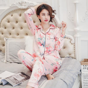 Pyjama Japonais en Soie Rose