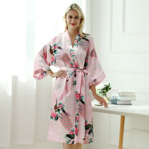 Pyjama Long Style Kimono Motif Floral Rose