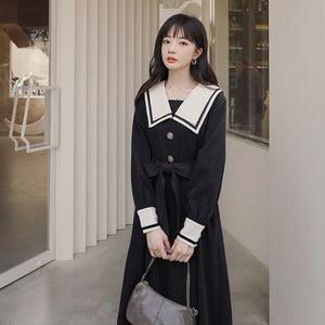 Robe Japonaise Noire Traditionnelle 'Hangaku'