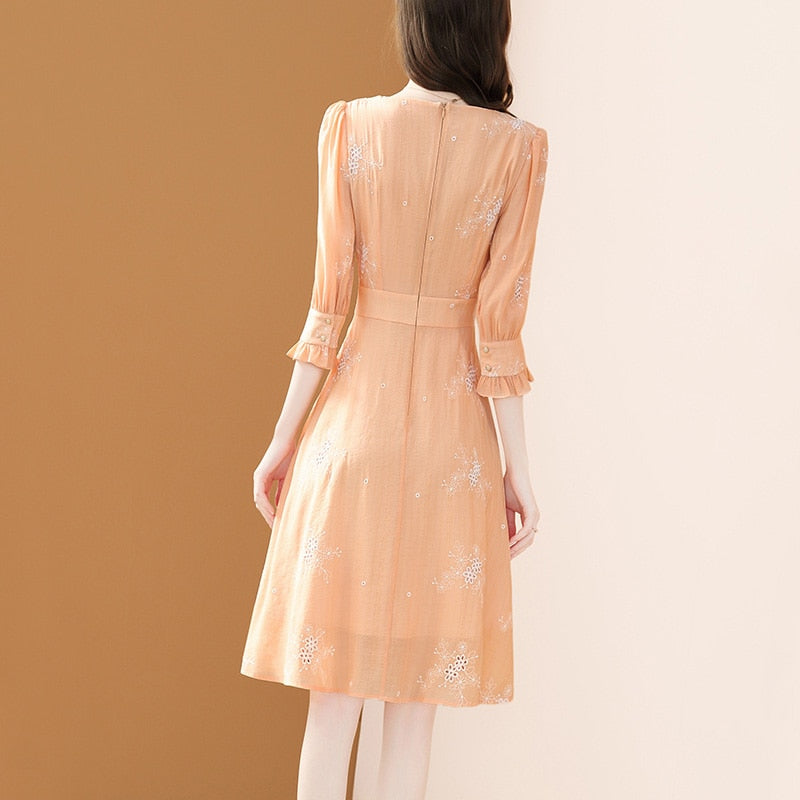 Robe Japonaise Orange Tendance 'Keiko'