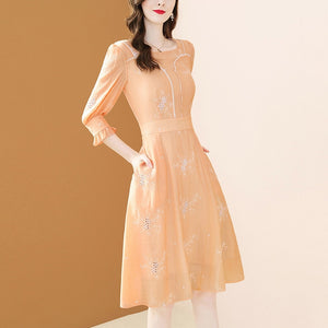 Robe Japonaise Orange Tendance 'Keiko'