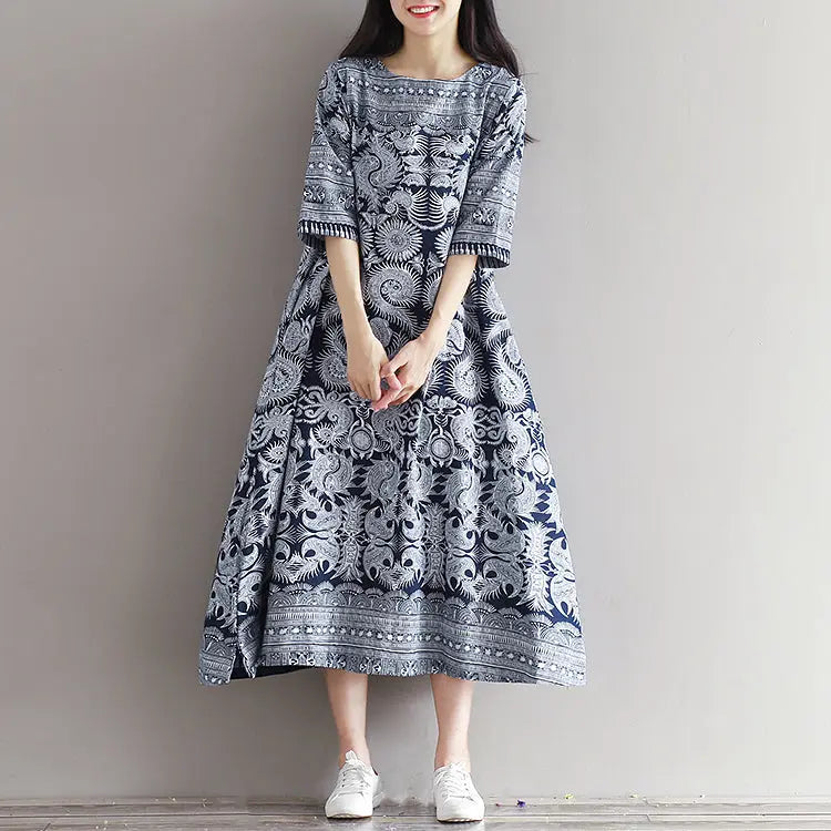 Robe Motifs Japonais 'Yuriko'