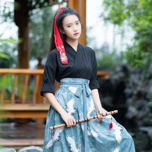 Robe Traditionnelle 'Grue du Japon'