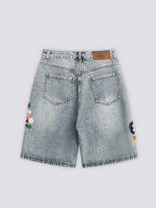 Short en Jean Brodé