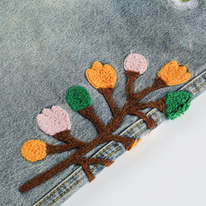 Short en Jean Brodé