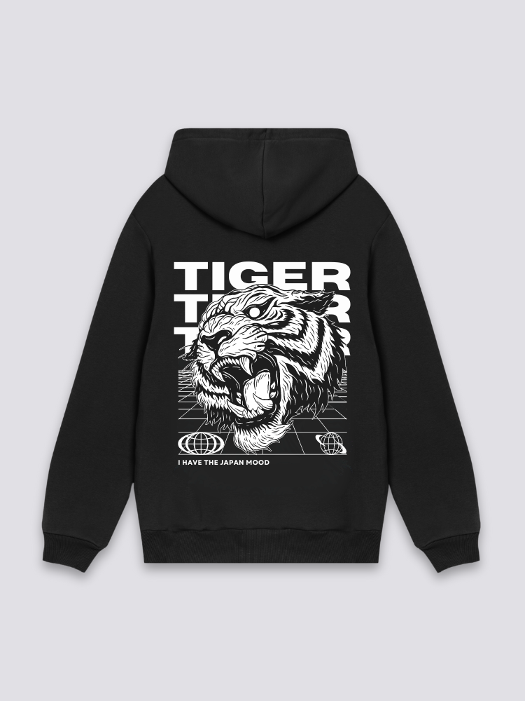 Sweat Japonais Motif Tigre