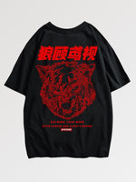 Charger l&#39;image dans la galerie, T-shirt Inscription Japonaise &#39;Wolf Gang&#39;

