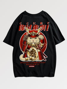 T-shirt Japonais 'Chat Guerrier'