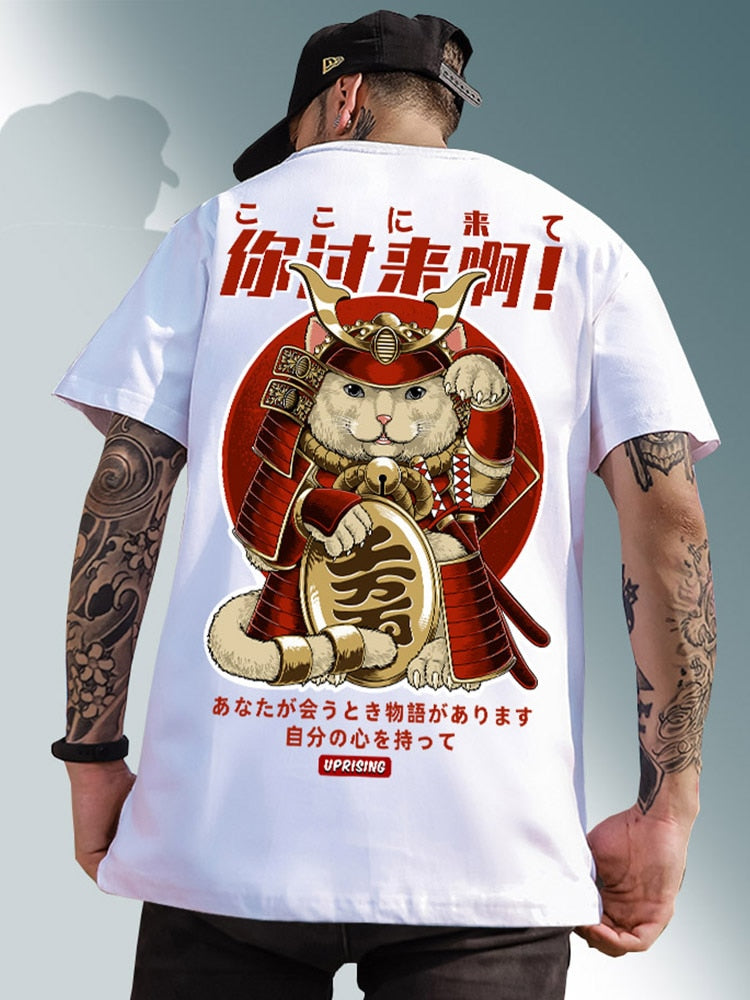 T-shirt Japonais 'Chat Guerrier'